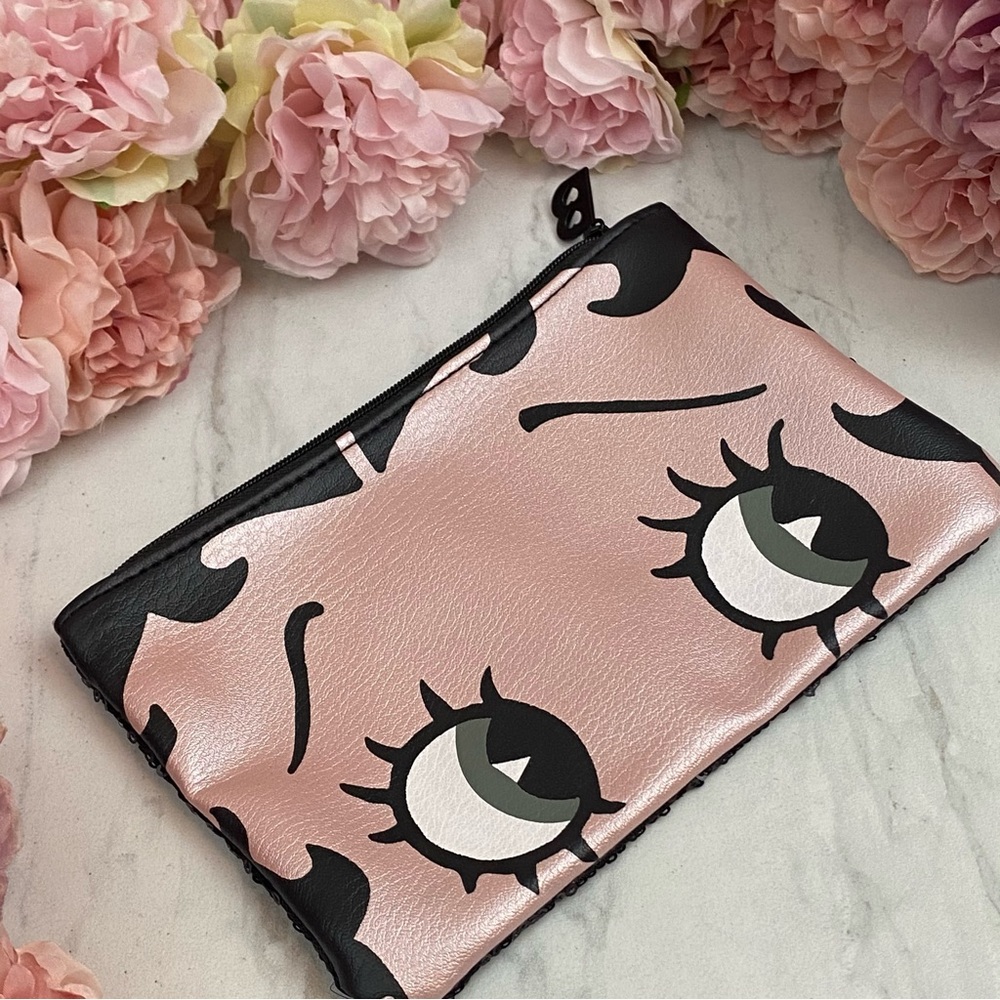 Betty Boop Sequined Cosmetic Bag Clutch Purse - Picture 4 of 12
